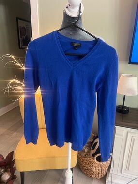 Charter Club Royal Blue Cashmere V-Neck Sweater